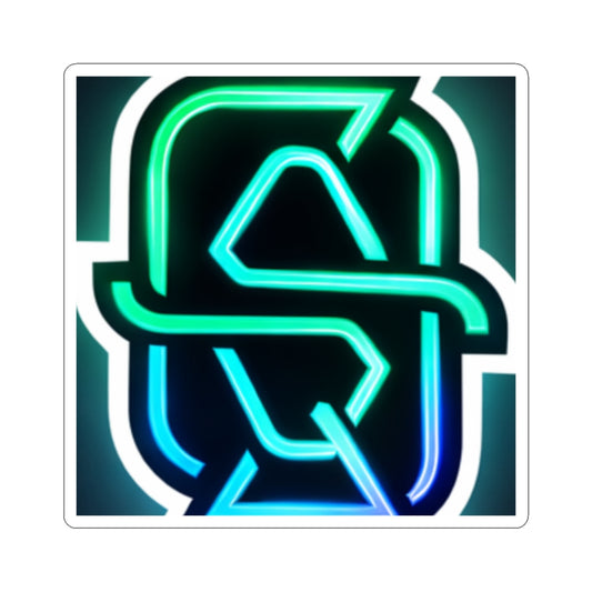 Neon Monogram Osq Sticker — Glow Effect Kiss-Cut Vinyl Sticker