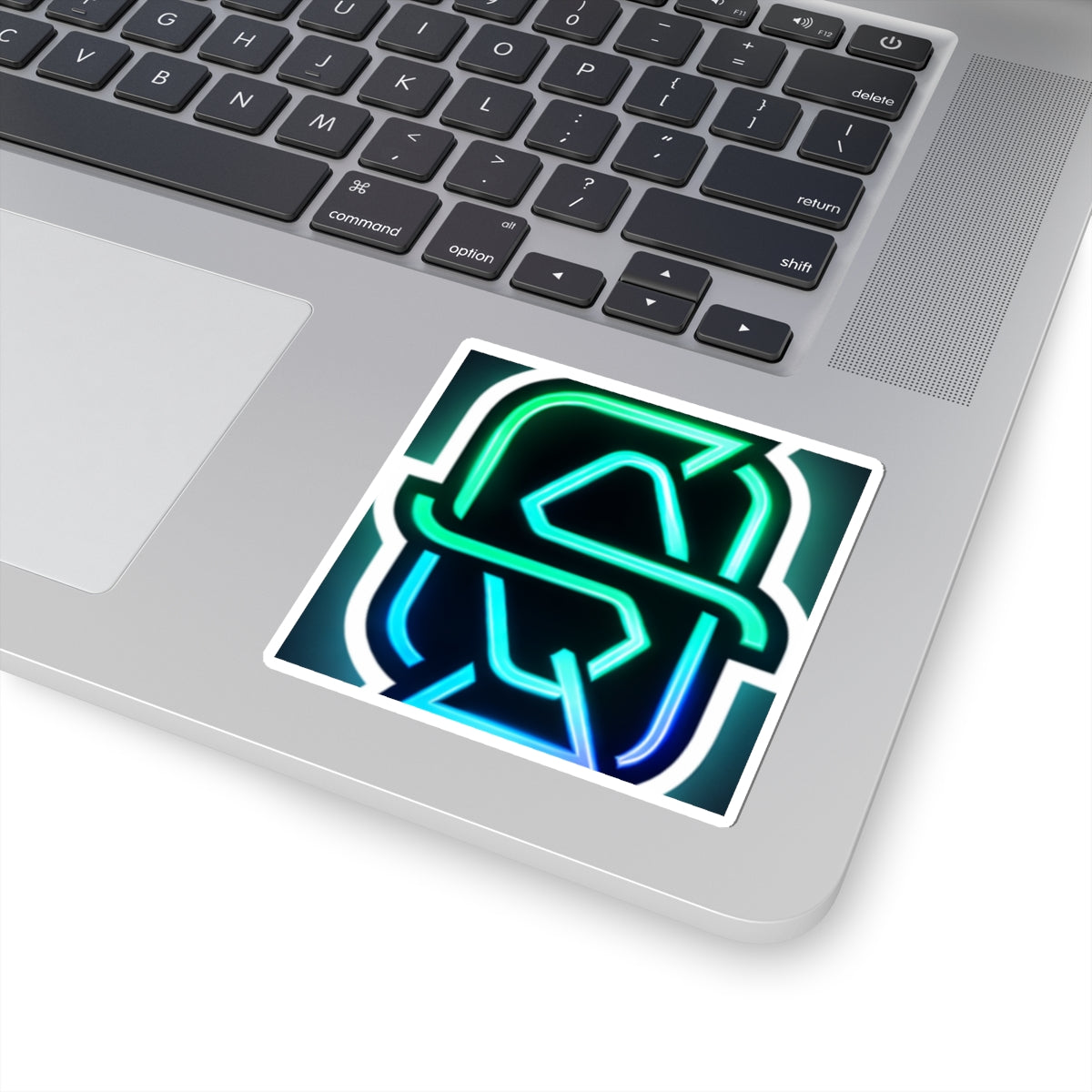 Neon Monogram Osq Sticker — Glow Effect Kiss-Cut Vinyl Sticker